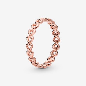 Pandora Band ofs Band Rings Rose Gold Plated | 610-XSEZYT