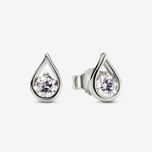 Pandora Brilliance 0.50 ct tw Earrings White Gold | 052-BYIWOD