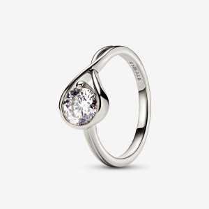 Pandora Brilliance 1.00 ct tw Rings White Gold | 054-FVXAQT