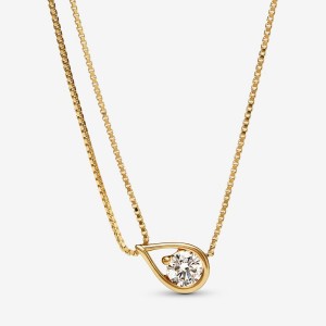 Pandora Brilliance Lab-created 0.75 ct tw Diamond Double Collier Lab-Created Diamond Necklaces Gold | 268-YSAZLV