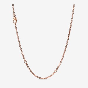 Pandora Cable Chain Necklaces Rose Gold Plated | 481-QUBZGF