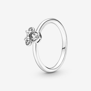 Pandora Disney Minnie Mouse Sparkling Head Statement Rings Sterling Silver | 253-MUROAI