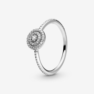 Pandora Elegant Sparkle Statement Rings Sterling Silver | 586-KBQYCS