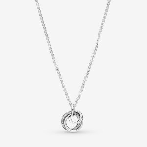 Pandora Family Always Encircled Pendant Necklaces Sterling Silver | 947-ZNTAWH