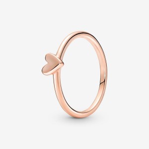 Pandora Freehand Heart & Promise Rings Rose Gold Plated | 781-SGFHDX