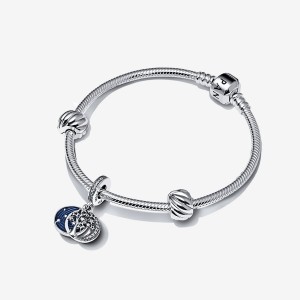 Pandora Galaxy Moon Set, 19 Charm Bracelets Sterling Silver | 738-VSQABT