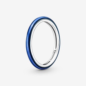 Pandora ME Electric Blue Stackable Rings Sterling Silver | 204-NCEKOW