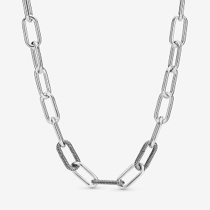 Pandora ME Link Chain Necklaces Sterling Silver | 329-GQSTEN