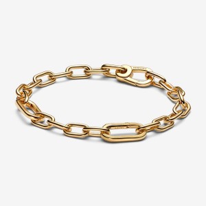 Pandora ME Link Link Bracelets Gold Plated | 371-ASIJWQ