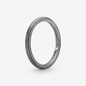 Pandora ME Stackable Rings Ruthenium Plated | 053-IXKGJP