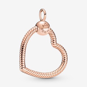 Pandora Moments Heart Charm Holders Rose Gold Plated | 186-ONSUMX