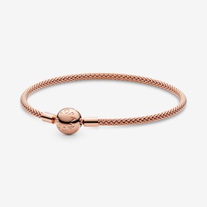 Pandora Moments Mesh Charm Holders Rose Gold Plated | 432-RHDLAN