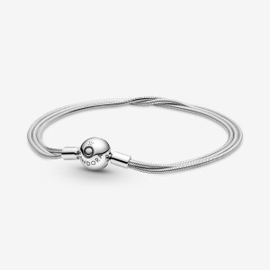 Pandora Moments Multi Snake Charm Holders Sterling Silver | 759-UMIYAQ