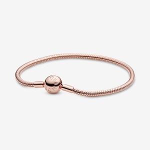 Pandora Moments Snake Charm Bracelets Rose Gold Plated | 107-OABYSZ