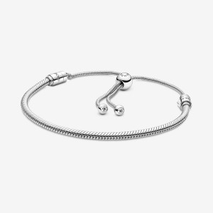 Pandora Moments Snake Slider Charm Bracelets Sterling Silver | 470-JMFUQT