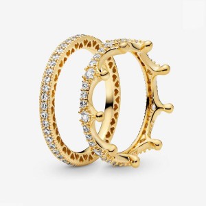 Pandora Ring Sets Gold Plated | 386-YFCWJR