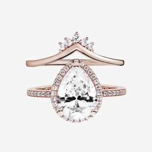 Pandora Ring Sets Rose Gold Plated | 835-OZIGKW