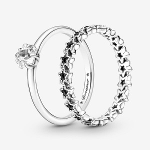 Pandora Ring Sets Sterling Silver | 516-HCQKER