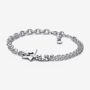 Pandora Shooting Star Double Non-charm Bracelets Sterling Silver | 210-BJFGOS