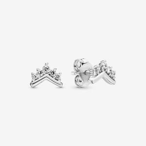 Pandora Tiara Wishbones Stud Earrings Sterling Silver | 984-HDAXFT