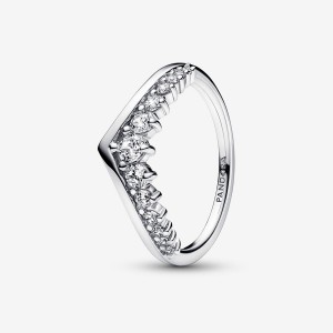 Pandora Timeless Wish Floating Pavé Stackable Rings Sterling Silver | 862-EBXMYD