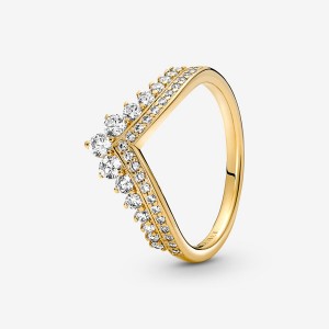 Pandora Timeless Wish Tiara Statement Rings Gold Plated | 829-HAGYKU