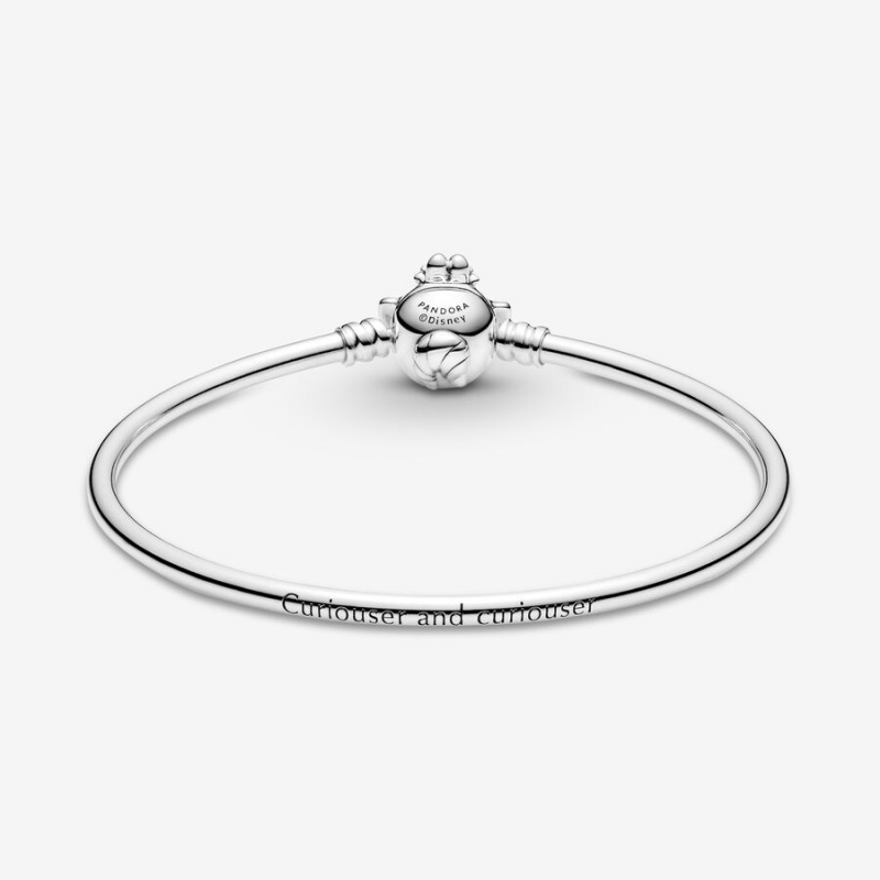 Pandora Alice in Wonderland Cheshire Cat Clasp Moments Bangle Charm Holders Sterling Silver | 064-HVSLWD