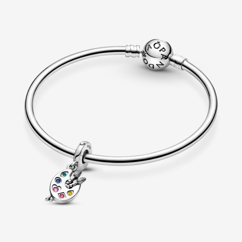 Pandora Artist's Palette Dangle Dangle Charms Sterling Silver | 258-KAUCSB