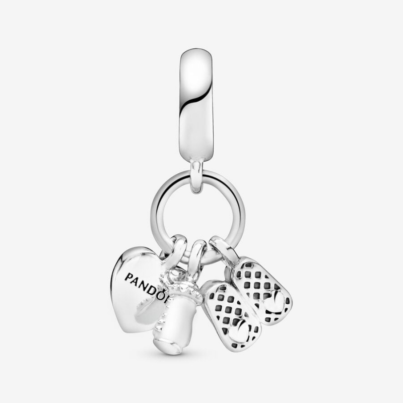 Pandora Baby Bottle and Shoes Dangle Dangle Charms Bracelets | 516-LKZGPR