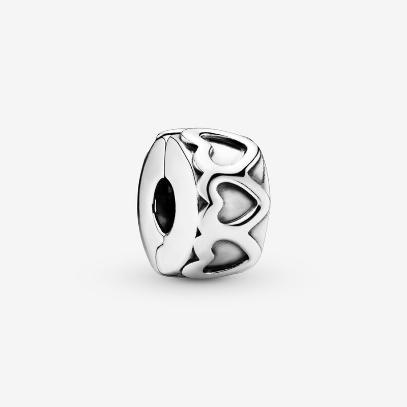 Pandora Band of Hearts Clip Clips Sterling Silver | 051-EUJFZX