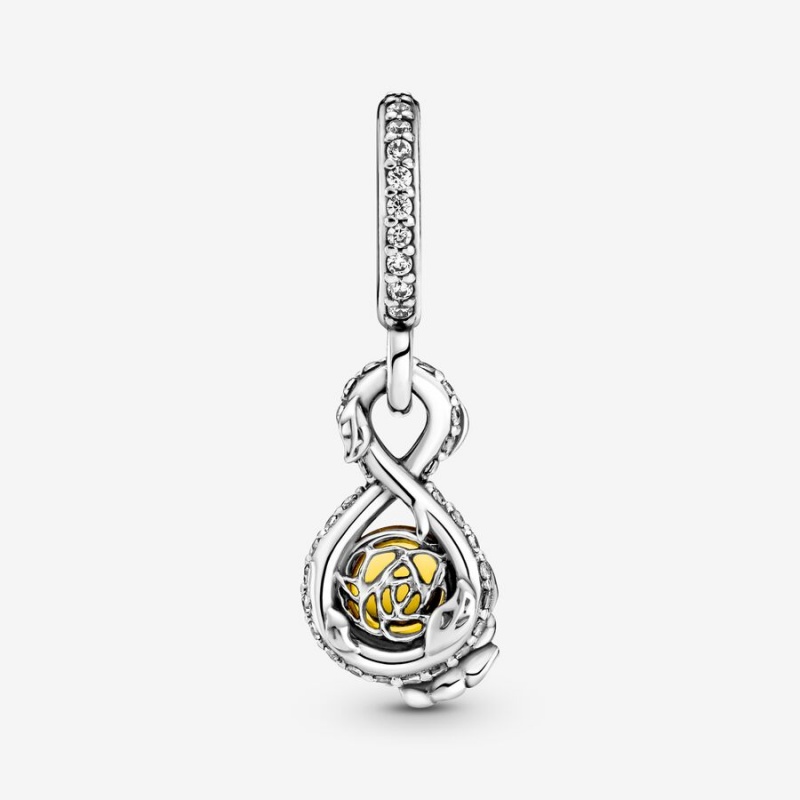 Pandora Belle Infinity & Rose Flower Pendants Sterling Silver | 869-IFNSGL