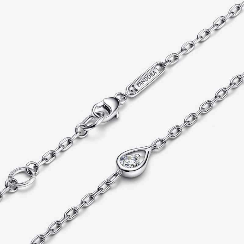 Pandora Brilliance 0.15 ct tw Lab-Created Diamond Bracelets Sterling Silver | 964-OSDGBQ