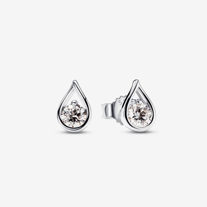 Pandora Brilliance 0.20 ct tw Earrings Sterling Silver | 527-JFEKWV