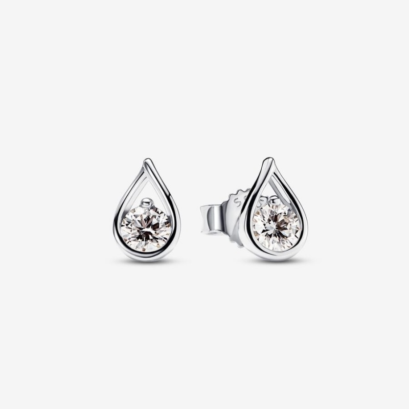 Pandora Brilliance 0.20 ct tw Stud Lab-Created Diamond Earrings Sterling Silver | 392-SFCJMD