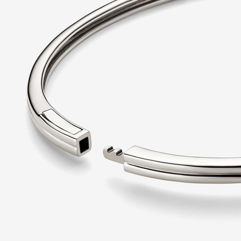 Pandora Brilliance 0.25 ct tw Bangle Bracelets White Gold | 013-VILJPO