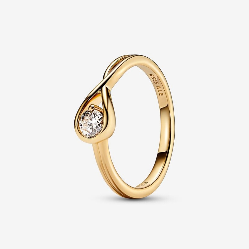 Pandora Brilliance 0.25 ct tw Lab-Created Diamond Rings Gold | 810-SJYRNL