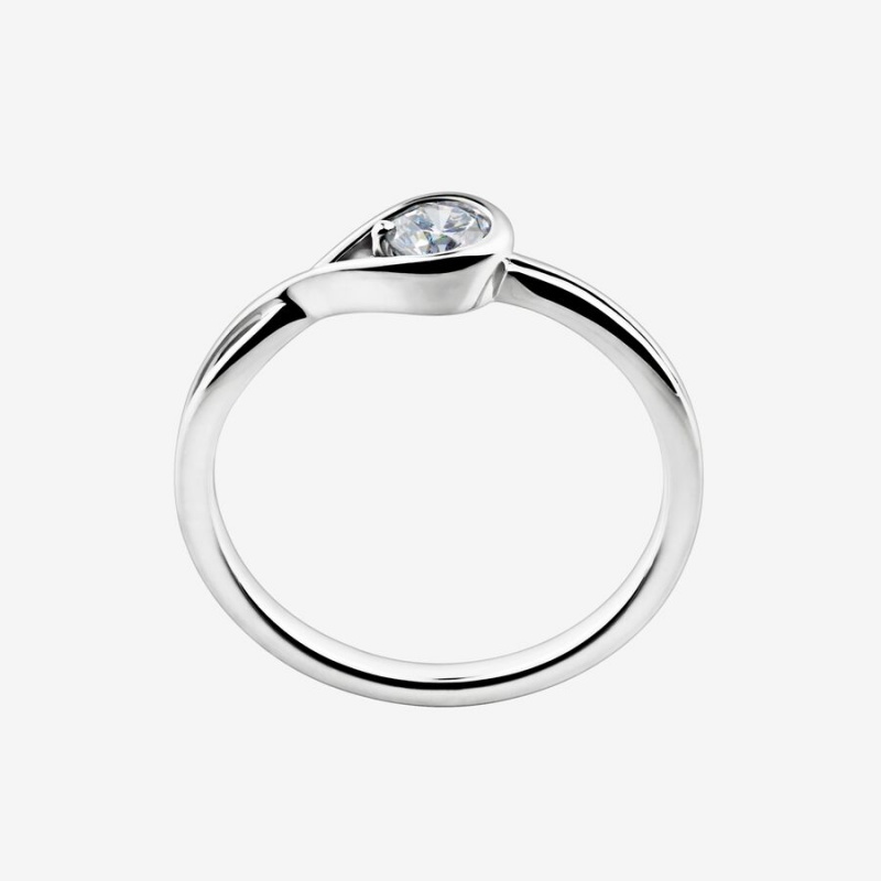 Pandora Brilliance 0.25 ct tw Lab-Created Diamond Rings Sterling Silver | 012-RVXFCO