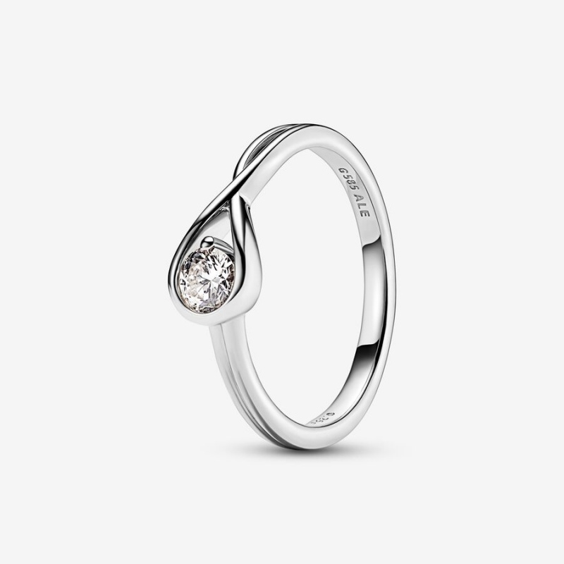 Pandora Brilliance 0.25 ct tw Lab-Created Diamond Rings Sterling Silver | 012-RVXFCO