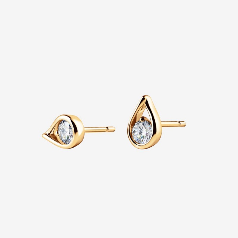 Pandora Brilliance 0.50 ct tw Earrings Gold | 283-OETBMF