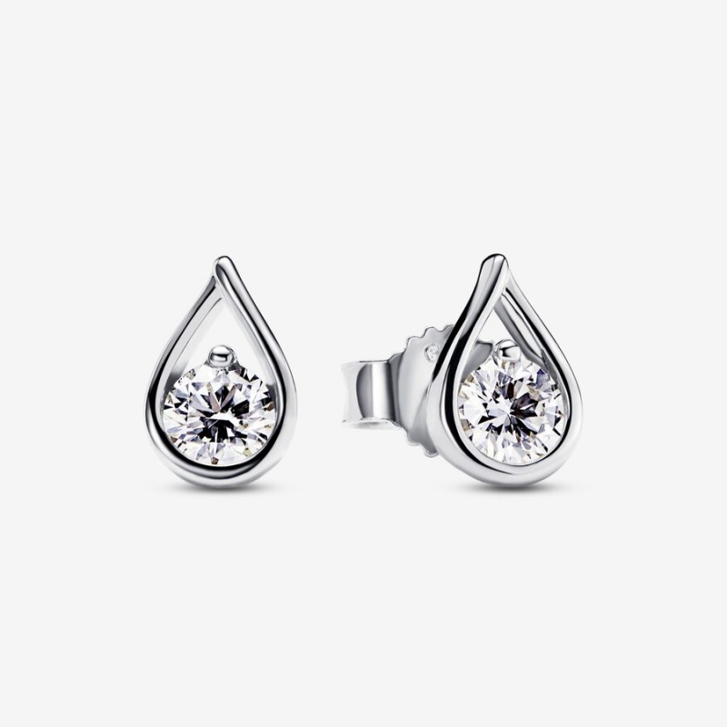 Pandora Brilliance 0.50 ct tw Earrings Sterling Silver | 036-JFZTQL