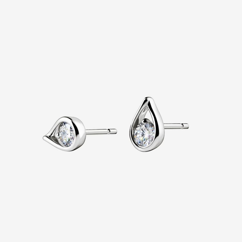 Pandora Brilliance 0.50 ct tw Earrings White Gold | 052-BYIWOD