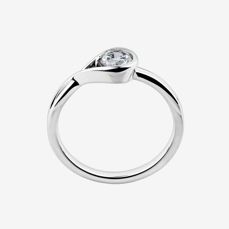 Pandora Brilliance 0.50 ct tw Lab-Created Diamond Rings Sterling Silver | 507-ACKMSR