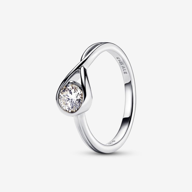 Pandora Brilliance 0.50 ct tw Lab-Created Diamond Rings Sterling Silver | 507-ACKMSR