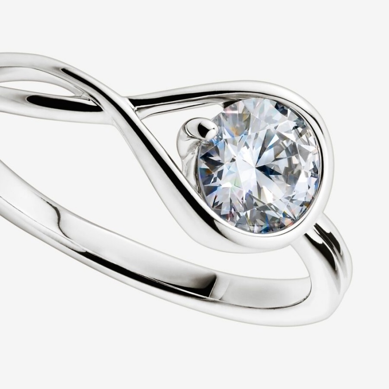 Pandora Brilliance 0.75 ct tw Rings White Gold | 805-LTXQWJ