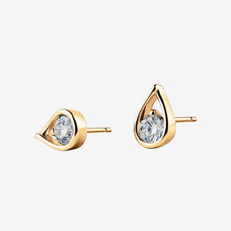 Pandora Brilliance 1.00 ct tw Earrings Gold | 103-JWKAYZ