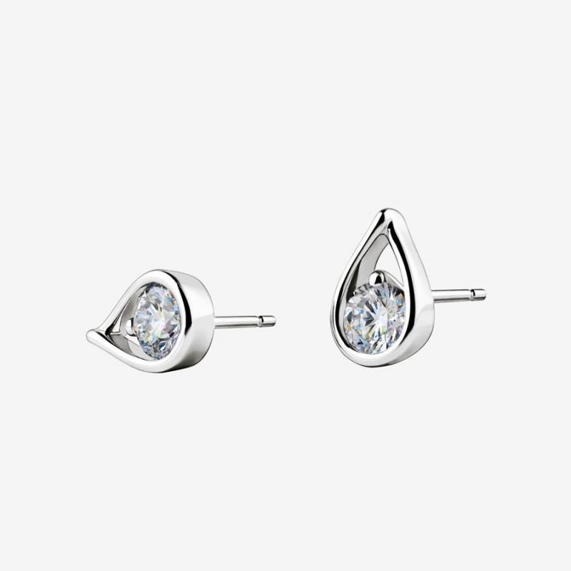 Pandora Brilliance 1.00 ct tw Earrings White Gold | 068-JPIEKB