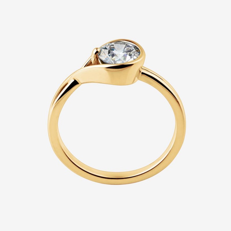 Pandora Brilliance 1.00 ct tw Lab-Created Diamond Rings Gold | 653-IQBNOH