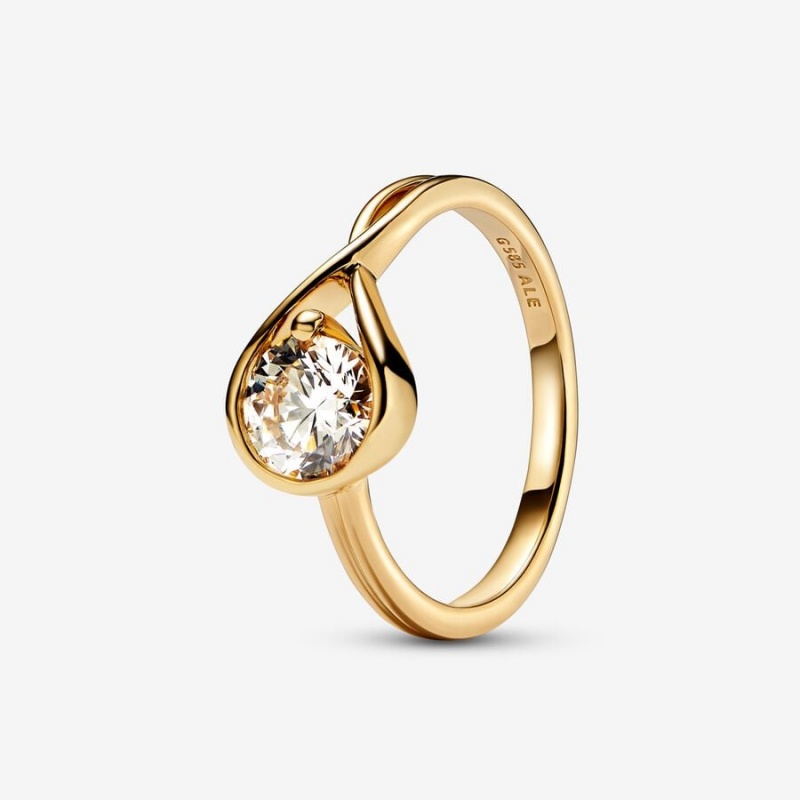 Pandora Brilliance 1.00 ct tw Lab-Created Diamond Rings Gold | 653-IQBNOH