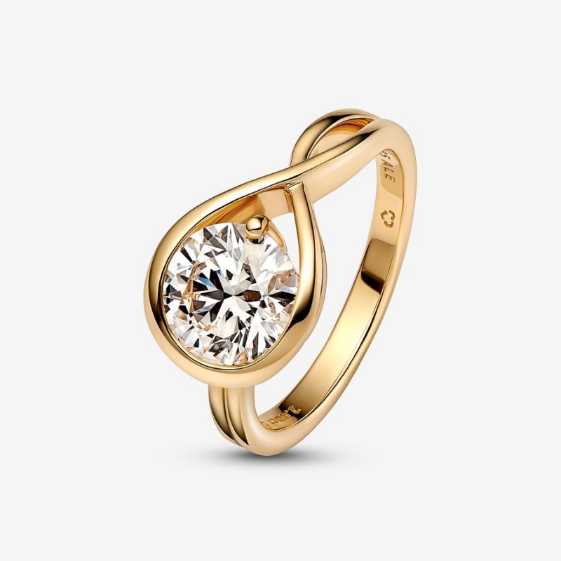 Pandora Brilliance 2.00 ct tw Lab-Created Diamond Rings Gold | 391-OXUHIA