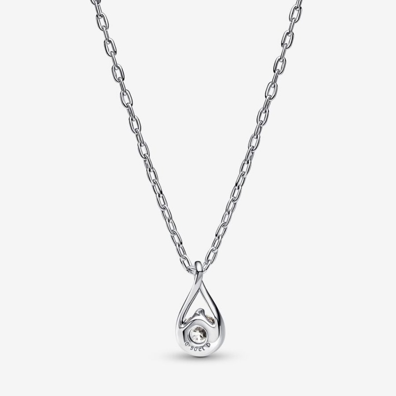 Pandora Brilliance Lab-created 0.50 ct tw Diamond Lab-Created Diamond Necklaces Sterling Silver | 460-JAHMYU